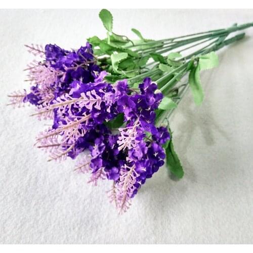 10 Bouquet Artificial Purple White Lavender Flowers Festival Party Decorative Flower Wedding Christmas Home Decal Flower