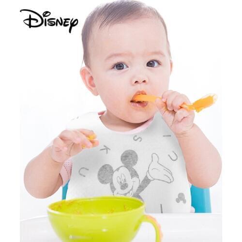 Disney 20pcs Baby Bibs Cartoon Toddler Baby Cotton Towel Infant Scarf Burp Cloths Feeding Baby Boy Girl Stuff Things 0-3 Y