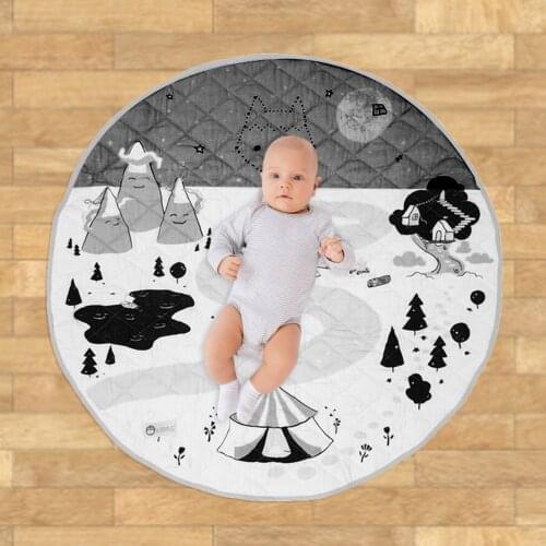 Baby Play Mat Toys For Childrens Mat Nordic Style Kids Developing Mat Snow Forest Soft Comfortable Crawling Mat For Kid