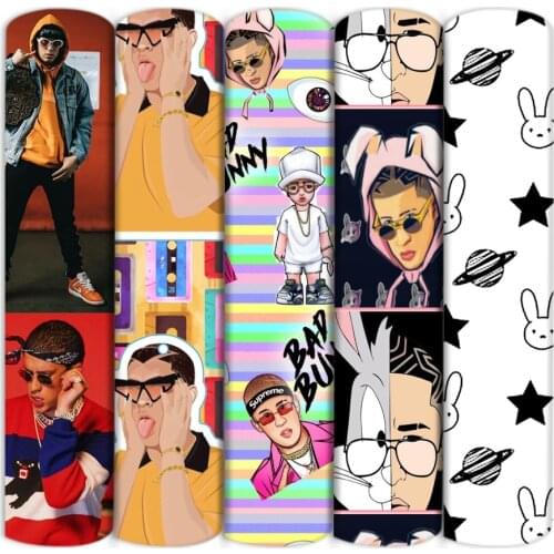 Bunny Boy Print Polyester Cotton/4 way Stretch Fabric Patchwork Sewing Kid HomeTextile Cloth Quilting Dress Curtain,c17199