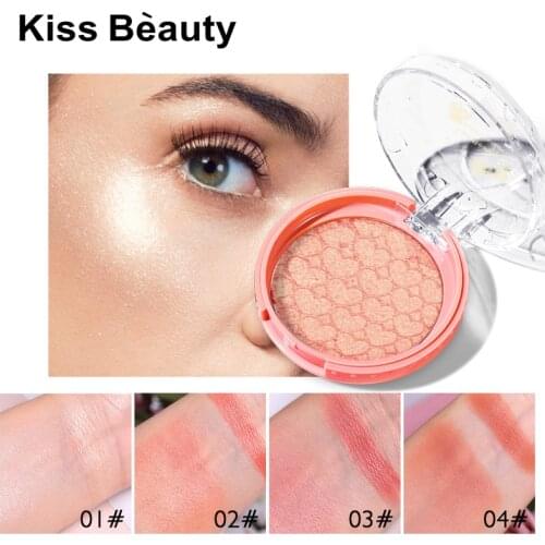 Kiss Beauty Soft Mist Matte Airy Monochrome Blush Powder Complexion Long Lasting Shimmer Rouge Face Pigment Blusher Make UpTSLM2