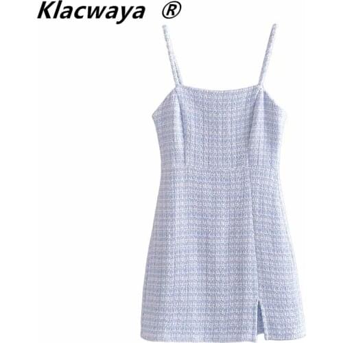 Синие летние платья Klacwaya China At AliExpress