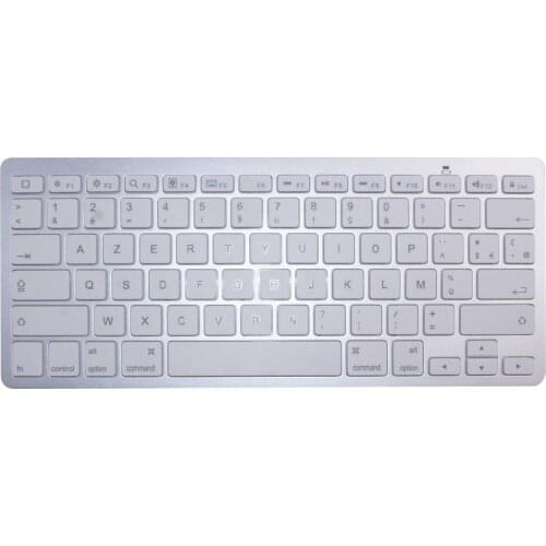 QUWIND French keyboard Bluetooth Wireless Keyboard for iPad PC Notebook White