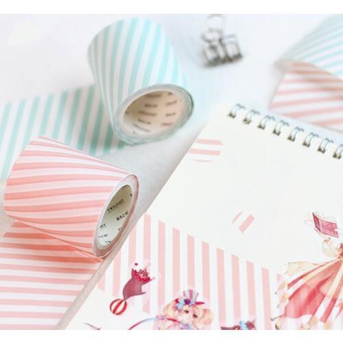 Basic Check Pattern Washi Tape 50mm Blue Green Pink Grid Stripe Adhesive Masking Tapes Write on Stickers Journal Album A6162