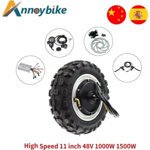 Electric Bicycle Kit 11 inch 48v 1000w 1500w Engine Hub Motor Scooter Gearless High Speed Bicicleta Wheel Controller Accessory