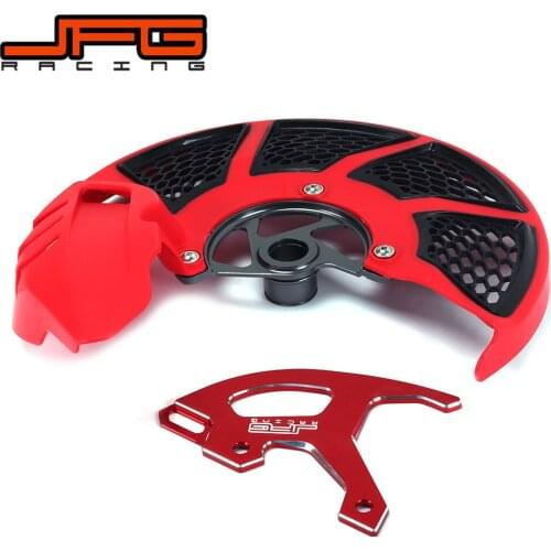 A Set Front & Rear Brake Disc Rotor Guard Protective Cover For HONDA CR 125R 250R CRF250R CRF450R CRF 250R 450R 250X 450R