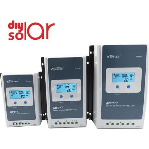 EPever Solar MPPT Charger Controller LCD 10A 20A 30A 40A Solar Regulator 12V 24V for Lead Acid Gel Seal Flood Lithium Batteries