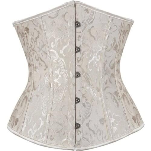 Waist trainer Gothic Underbust Corset and Waist cincher steampunk Bustiers Top Workout Shape Body sexy lingerie Slimming Belt