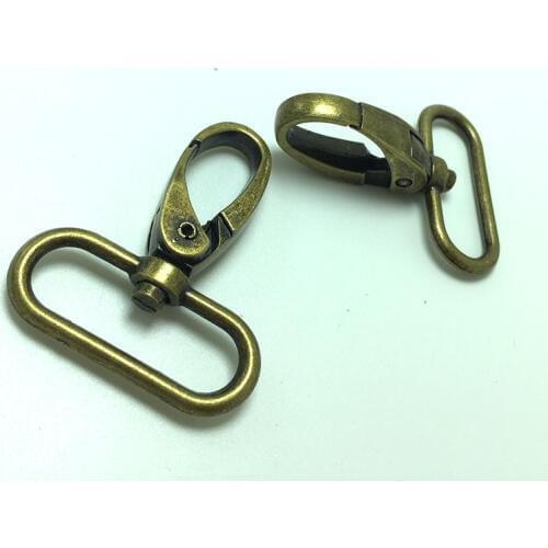 30mm DIY Leather purse belt snap twist old gold hook purse chain connector