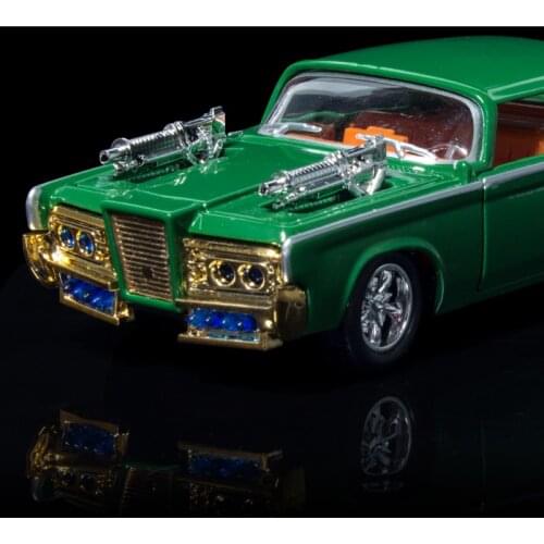 Diecast 1/38 Scale Classic Car Modified Version Chariot Sound and Light Pull Back Toy Static Display Adult Collection