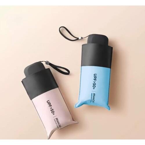 Mini Pocket parasol Women Small Umbrella Anti UV Paraguas Light Rain Folding Windproof Sun Portable Sunscreen Dual-Purpose P2Y6
