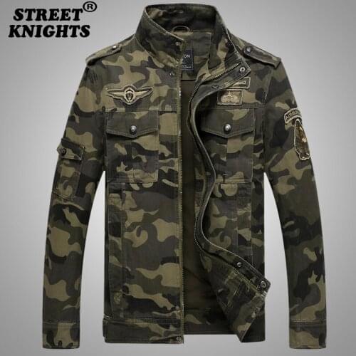 2021 New Winter Mens Camouflage Jacket Mens 100% Cotton Coat Pilot Tactical Outdoor Jacket Windproof Warm Jacket Coat Men