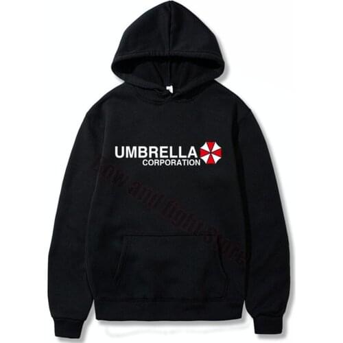 Men Retro Hoodies Umbrellas Corporation Black High Quality Students Mens Humor Men and women Sweatshirt hoody Tops