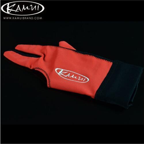 2018 new KAMUI Red Color Three Fingers Billiard Pool Gloves Snooker Glove Billiard Accessories China