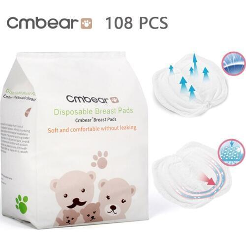 Cmbear 108 PCS/lot Cotton Disposable Breast Nursing Pads Breathable Super Absorbency Maternity Pads Breast Pads Disposable