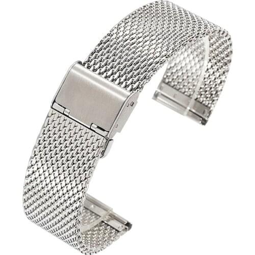 BEAFIRY Watch Band 18mm 20mm 22mm 24mm Quality Stainless Steel Watch Strap Watchband for huawei samsung Silver Black gold