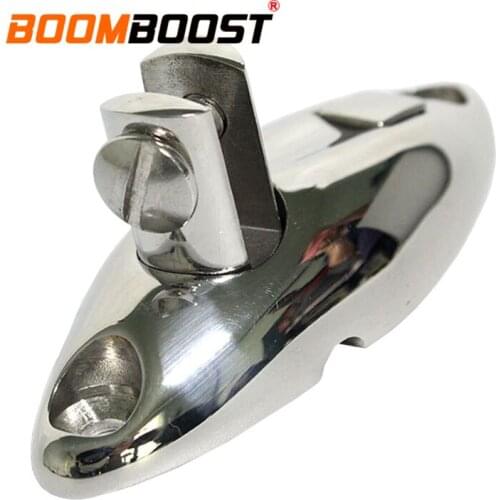 With Rubber Mount Grade Deck Hinge 316 Stainless Steel For Boat Ship Marine Yacht RV Bimini Top Swivel Silver 360 Degree