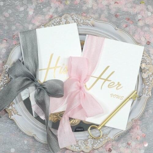 Ins Korean-style European-style bride and groom wedding vow card sworn card chiffon ribbon