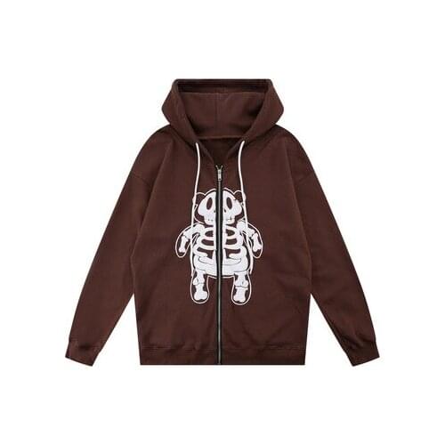 Female clothing Hoodies Women Jacket embroidery grunge Jacket Coat Goth Harajuku Y2k tops Clothes Punk Jacket Outwear Zipp Top