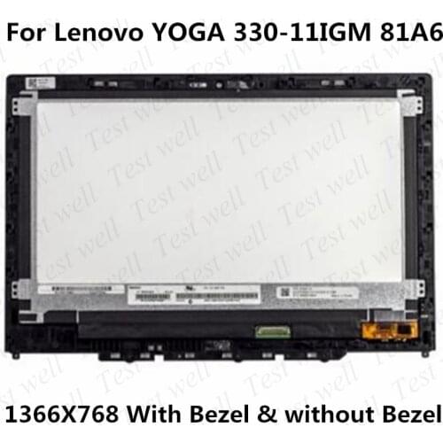 Test well For Lenovo YOGA 330-11IGM 81A6 yoga 330-11 yoga 330-11igm HD LCD Display Touch Screen Digitizer Assembly with Frame