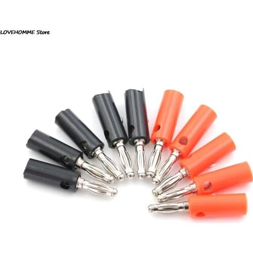 5PCS Gold Audio Banana Speaker Screw Plate Plugs Connectors