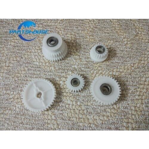 Free shipping 1Set New Drive gear Set Clutch For Riso FR GR RA RC 3750 3790 1700 2700 2750 FR393 GEAR paper output gear