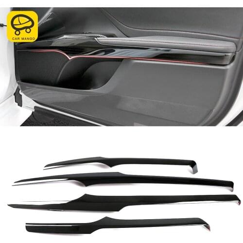CarMango Car Accessories Inner Door Panel Pad Trim Cover Frame Sticker Interior Decoration for Toyota Camry XV70 2017-2020