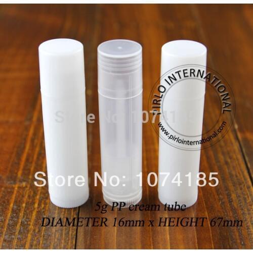 White 5ML Empty Lipstick Tube Clear Plastic Lip Balm Container Lip Gloss Containers Sample Lip Stick Container 100PCS/LOT