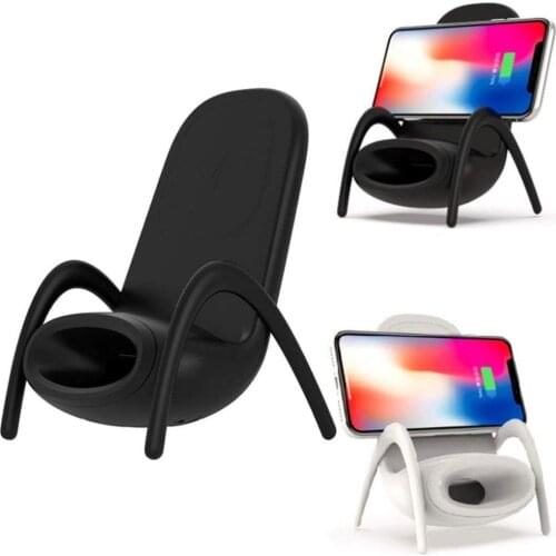 Labobbon 15W Qi Wireless Charger Chair 2 in 1 For Apple Watch 6 5 4 iPhone 12 11 X XS MaxXR 8 Airpods Pro Xiaomi Huawei L060