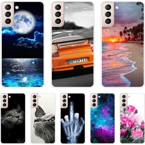 C For Samsung S21 Plus Case 2021 Bumper Cartoon Silicone TPU Soft Phone Cover For Samsung Galaxy S21 Ultra S 21 Plus fundas