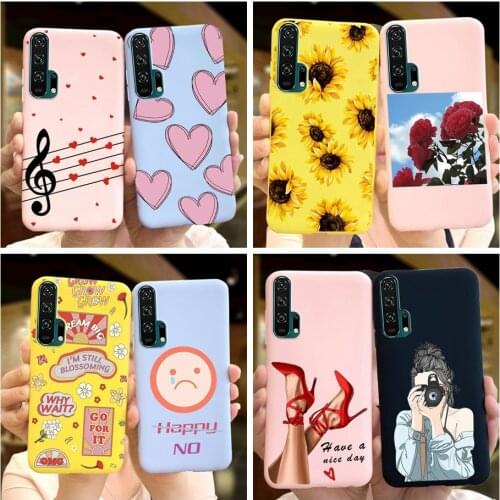 Phone Case For Huawei Honor 20 Pro Lite Cases Flower Pretty Girl Soft Silicone Back Cover For Honor 20 Lite pro 20Lit 20Pro