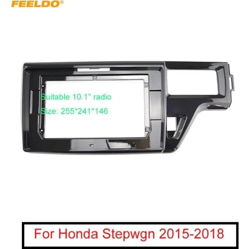 FEELDO Car Audio Stereo 10.1" Big Screen 2DIN Fascia Frame Adapter For Honda Stepwgn DVD Player Dash Fitting Panel Frame Kit