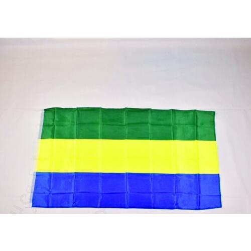 Gabon 90*150cm flag Banner Hanging Gabon National flag for meet,Parade,party.Hanging,decoration