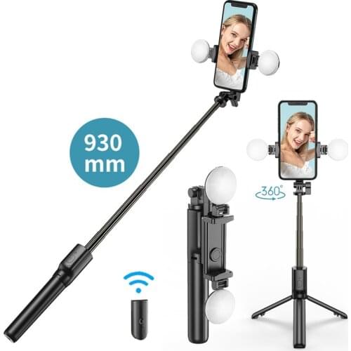 Mini Selfie Stick Ring Lamp Fill Light Tripode Con Luz Para Movil Led Palo Extensible Bluetooth Celular Lamparas Statyw Phone