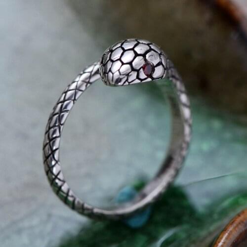 925 Sterling Silver snake men women rings ring Jewelry A3990