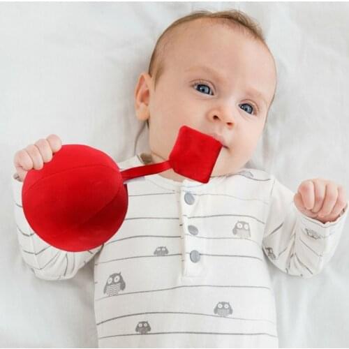 Soft Fluffy Stuffed Ball Development Toys, Easy to Grasp Baby Toy for 0- 6 Month Old 69HE