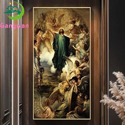 Ascension Of The Lord 5D Diy Full Drill Diamond Painting 5d Diamond Embroidery juses angels Cross Stitch Kits Religious God art