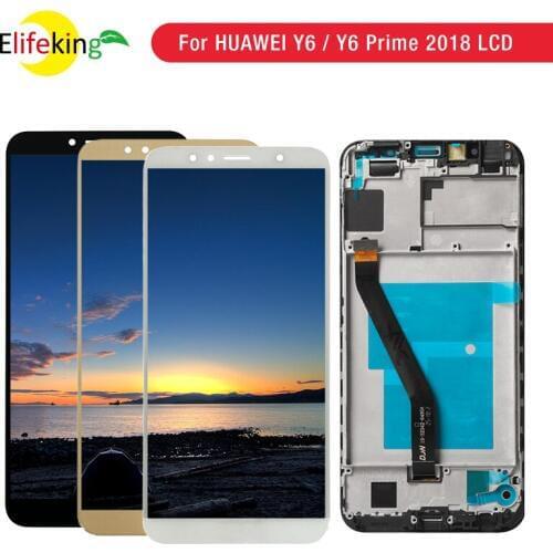 Original LCD For Huawei Y6 Prime 2018 ATU-LX1 / ATU-L21 ATU-L31 5.7 inch LCD Display Touch Screen Digitizer Assembly with frame