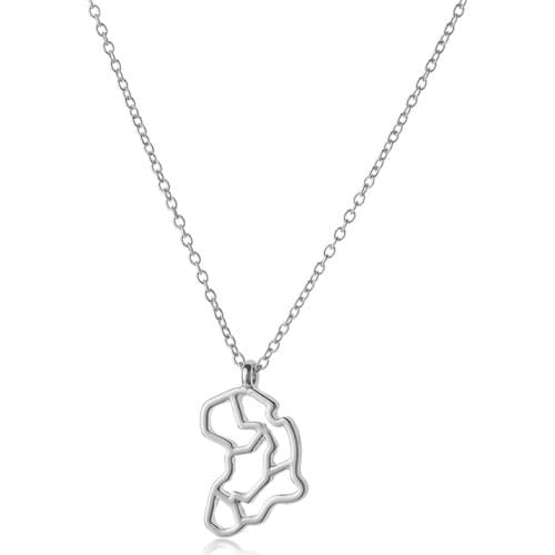 Outline Kenya Nigeria Ethiopia Country North East West South Africa Continent Division Map African Pendant Chain Necklaces