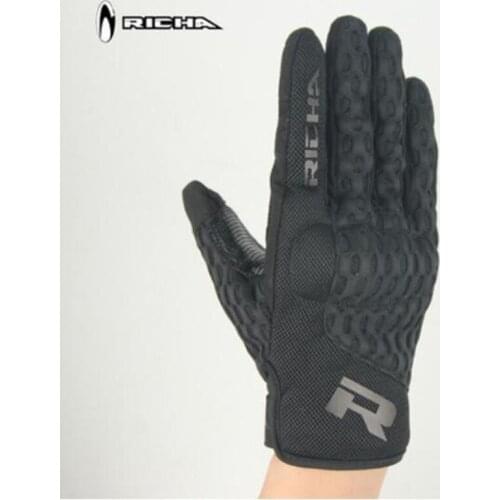 RICHA Summer Mesh breathable Motorcycle Riding Gloves motorbike glove Luva guantes moto rider riding TPR protection touch screen