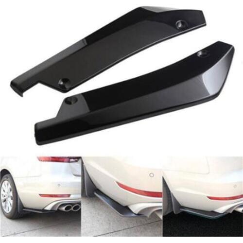 2pcs Universal Carbon Fiber Look Rear Bumper Lip Diffuser Splitter Canard Protector Automobile