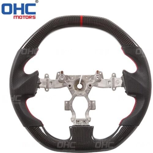 Real Carbon Fiber steering wheel for GT-R R35 Sky-line Flat Bottom