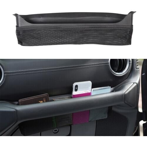Black Co-Pilot Grab Handle Storage Pocket Organizer Bag for Jeep Wrangler JL 2018 2019 2020 2021 2022 2/4-Door Car Accessories