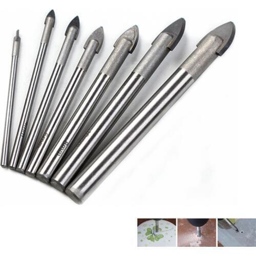 Glass Tile Drill Bits 3/4/5/6/8/10/12mm For Ceramic/Tile/Glass Triangle Carbide Core Drill Bit Power Tools