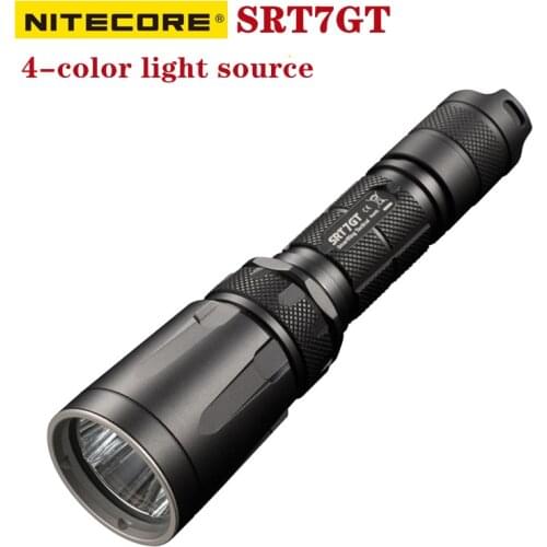NITECORE SRT7GT Tactical Flashlight 1000Lumens Hard Light 4 Color Light Source 7 Special Modes Trcoh Light For Outdoor Lighting