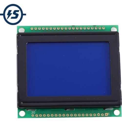 LCD12864 LCD Display Module White Character Blue Background Dot Matrix 128x64 Screen KS0108B Driver DC 3.3V