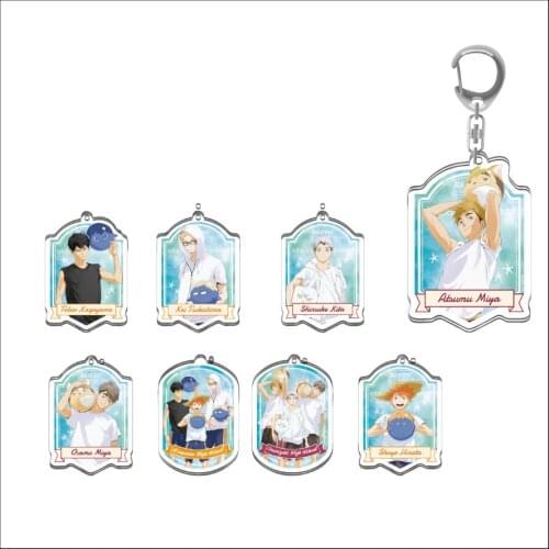 1 Pcs Cute Anime Haikyuu!! Keychains Figure Hinata Shoyo Tobio Kageyama Sugawara Koushi Bags Acrylic Pendant Keyring Toys Gifts