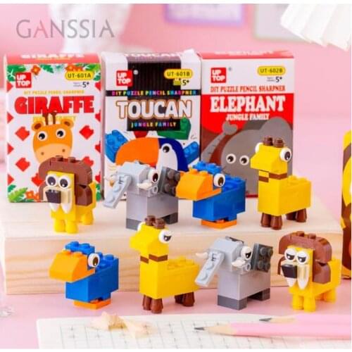1PC Cute Sharpener New Style Sharpener Splicing Blocks Original Sharpeners School Supplies Gift for Children (tt-170)
