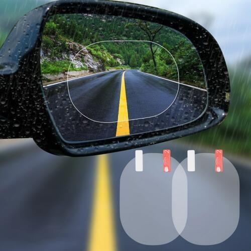 2PCS/SET Car Mirror Window Clear Film Anti Dazzle Car Rearview Mirror Protective Film Waterproof Rainproof Anti Fog Car Sticker