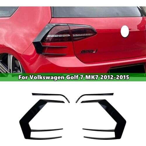 2PCS Rear Bumper Splitter For VW Golf 7 MK7 GTI R GTD R400 2012-2015 Auto Exterior Parts Rear Splitter Fog Lamp Trim